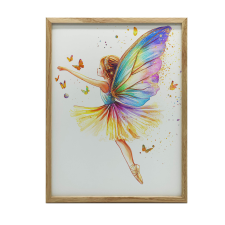 FESTMÉNY VÁSZONRA BALERINA TÁNCOLT LÁNYSZOBÁBA 30x40 grafika, keretezett kép