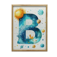  FESTMÉNY VÁSZONRA KOZMIKUS MOTÍVUMOK B BETŰ 70x100 CM KERET NÉLKÜL grafika, keretezett kép