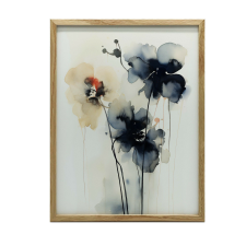  FESTMÉNY VÁSZONVIRÁGRA Akvarell, KERET NÉLKÜL NAPPALI HÁLÓSZOBA 70x100 CM grafika, keretezett kép