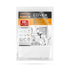  Festő takarófólia - HDPE - 5 mikron - 4 x 12,5 m ragasztószalag és takarófólia