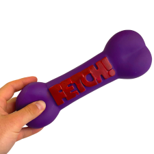  FETCH Rágható Gumi Sípoló Csont Kutyajáték, 24 cm, Lila játék kutyáknak