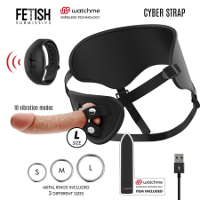 FETISH SUBMISSIVE CYBER STRAP - HÁM DILDÓVAL ÉS GOLYÓ TÁVIRÁNYÍTÓVAL WATCHME L TECHNOLÓGIÁVAL vibrátorok