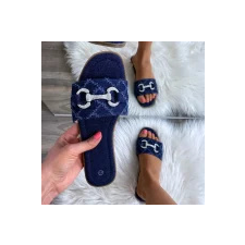 FF Lux Shoes Urban Charm - strasszos, farmerhatású papucs  Méret: 39 női papucs