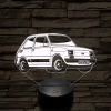 Fiat Polski 126 7 színű 3D led lámpa