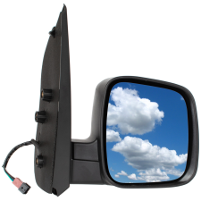  Fiat Qubo 2007 - elektromos külső tükör, FEKETE, jobb visszapillantó tükör
