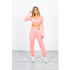 FiatalDivat Atlétaruha szett 9340 kajszibarack modell crop-top blúzzal
