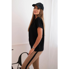 FiatalDivat Blúz és leggings szett csíkkal 68940-es modell fekete blúz