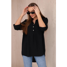 FiatalDivat Blúz hátul meghosszabbított gombokkal, 11817 fekete modell blúz