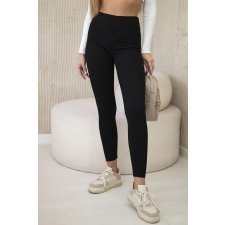 FiatalDivat Bordázott anyagból készült magas derekú leggings, 69847 fekete modell női nadrág