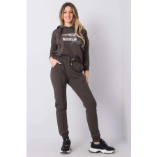 FiatalDivat Charis tréningruha New Week New Goals felirattal, khaki színben női edzőruha