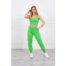 FiatalDivat Crop-top tréningruha pántokkal, modell 9334 neonzöld női edzőruha