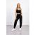 FiatalDivat Crop-top tréningruha szett pánttal 9334 fekete
