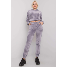 FiatalDivat Crop-top velúr tréningruha Milan szürke