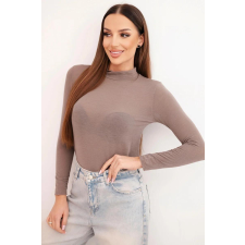FiatalDivat Finom kasmíros blúz állógallérral 250721-es modell fango színben blúz
