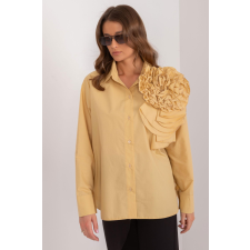 FiatalDivat Formai ing nagy virágos rátéttel, 61228 mustármodell blúz