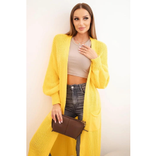 FiatalDivat Hosszú kardigán pulóver IT-8 sárga modell női pulóver, kardigán