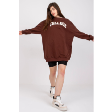 FiatalDivat Kapucni nélküli pulóver College barna felirattal női pulóver, kardigán