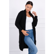 FiatalDivat Kardigán kötött szvetter modell 2019-1 fekete női pulóver, kardigán