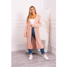 FiatalDivat Kardigán kötött szvetter modell 2019-2 púder rózsaszín női pulóver, kardigán