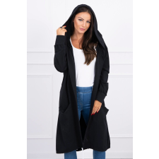 FiatalDivat Kardigán nyomtatással a kapucnin és a háton modell 0044 fekete női pulóver, kardigán