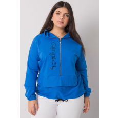 FiatalDivat Kaylee oversize pulóver királykék cipzárral
