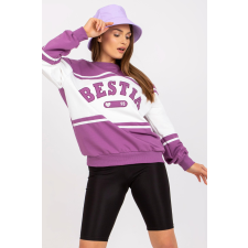 FiatalDivat Kétszínű pulóver kapucni nélkül Beast purple felirattal női pulóver, kardigán