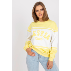 FiatalDivat Kétszínű pulóver kapucni nélkül Beast yellow felirattal