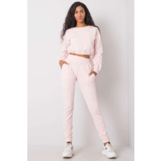 FiatalDivat Laila tréningruha szett crop-top pulóver púder rózsaszínnel