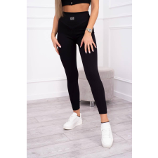 FiatalDivat Leggings bordázott anyagból modell 9429 fekete női nadrág