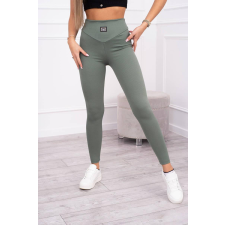 FiatalDivat Leggings bordázott anyagból modell 9429 sötét mentol női nadrág