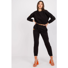 FiatalDivat Liliana tréningruha szett fekete crop-top pulóverrel női edzőruha