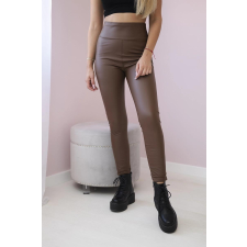 FiatalDivat Melegített leggings ekobőrből, barna TR1835 modell női nadrág