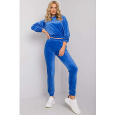 FiatalDivat Milánói királykék velúr crop top tréningruha szett