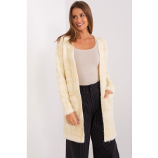 FiatalDivat Mintás kardigán pulóver rövid szálú, 50300-as modell, világos bézs női pulóver, kardigán