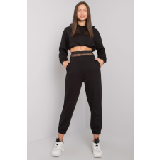 FiatalDivat Moline tréningruha szett fekete crop-top pulóverrel női edzőruha