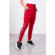 FiatalDivat Nadrág Cargo Fashion piros női nadrág