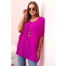 FiatalDivat Oversize blúz medállal IT-31 modell lila