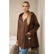 FiatalDivat Oversize kapucnis pulóver Milano Winter barna