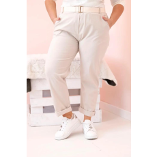 FiatalDivat Oversize nadrág övvel, 52293-4 modell, bézs