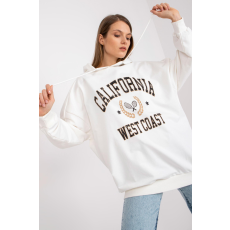 FiatalDivat Oversize pulóver kapucnival és California fehér felirattal