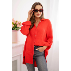 FiatalDivat Pamut muszlin ing/blúz modell 65622 piros