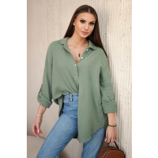 FiatalDivat Pamut muszlin ing modell ART208, khaki színű