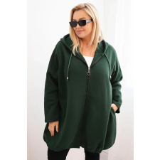 FiatalDivat Pamut oversize kapucnis pulóver cipzárral, 7042-es modell, tengerészkék színben női pulóver, kardigán