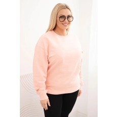 FiatalDivat Pamut oversize pulóver kerek nyakkivágással HIT04 modell rózsaszín
