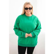 FiatalDivat Pamut oversize pulóver kerek nyakkivágással HIT04 modell zöld női pulóver, kardigán