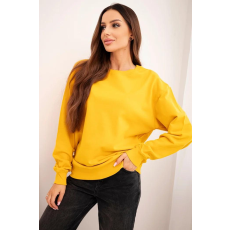 FiatalDivat Pamut pulóver kapucni nélkül HIT03 mustársárga