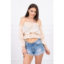 FiatalDivat Reneszánsz stílusú blúz fodrokkal ekrü szín blúz