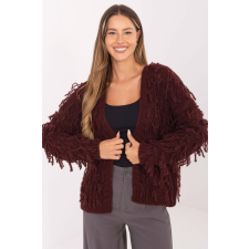 FiatalDivat Rövid kardigán pulóver rojtokkal, 30821 bordó modell női pulóver, kardigán