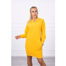 FiatalDivat Ruha kapucnival és kengurus zsebbel modell 67292 mustár szín