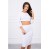 FiatalDivat Szett szoknya és crop-top modell 9084 fehér